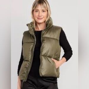 Old Navy Olive Green Puffer Vest